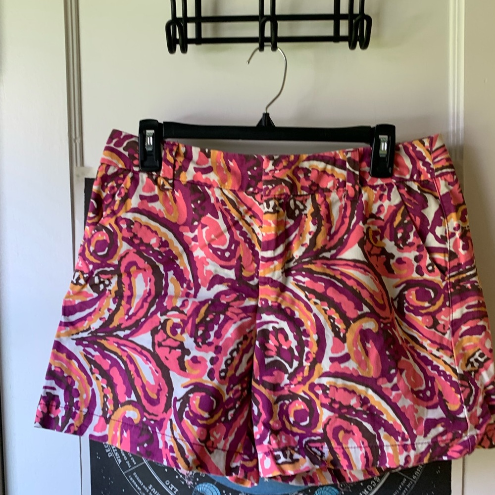 Merona Pink, Brown, Orange, and Purple Patterned Women's Shorts, 6